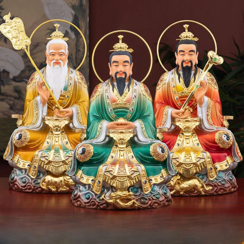 청동 San Qing Dao Zu 동상 세트