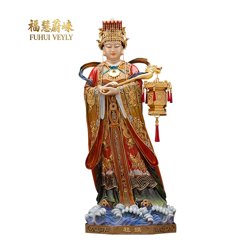 주조 청동 마주 동상