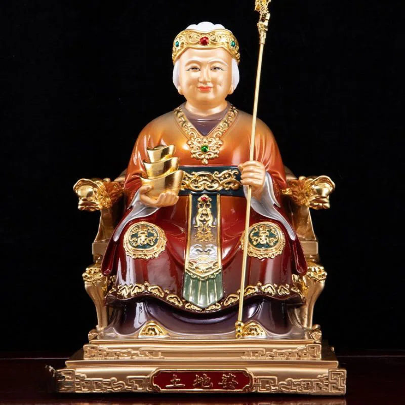 세련된 황동 황실 지팡이 Fude Niangniang 동상