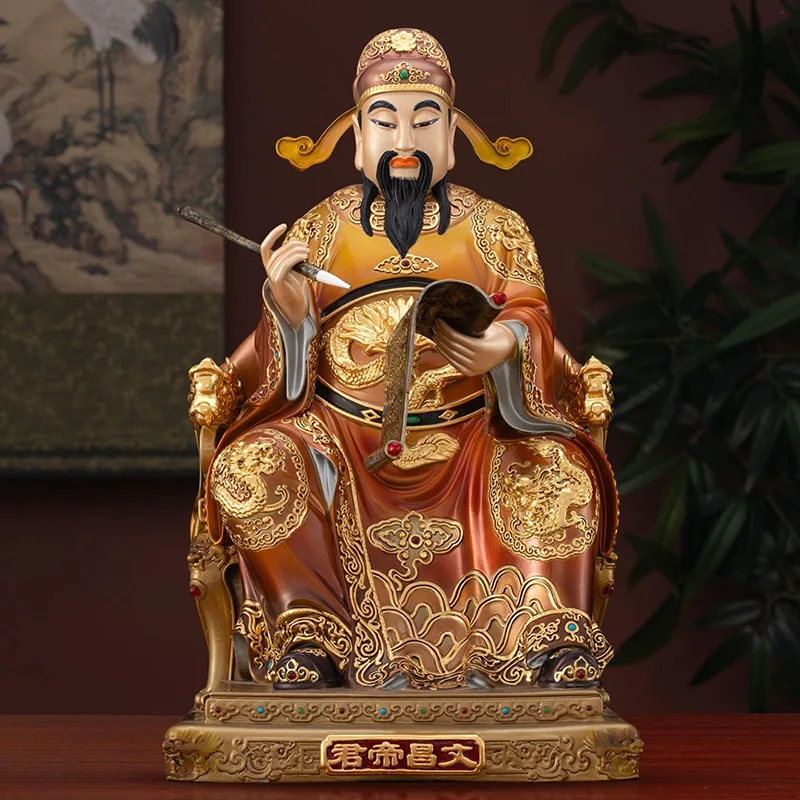 단단한 황동 금 상감 페인트 Wenchang 동상